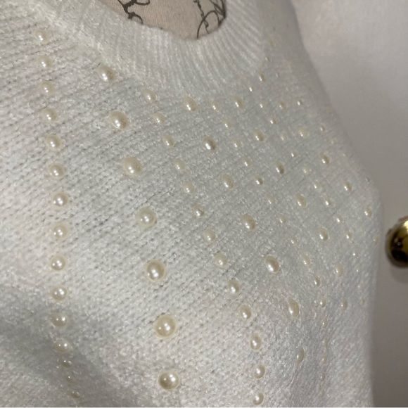 Plush Knit Sweater Pearl Accents - Picture 8 of 15